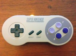 RF modified SNES controller, front.