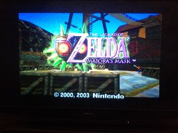 The intro screen for Zelda: Majoras mask.