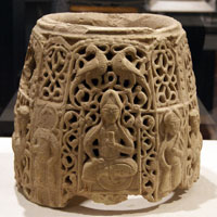 Top section of a water jug, northern Iraq or Syria, late 12th-early 13th century.