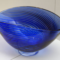 Blue glass bowl (unknown, I missed taking notes).