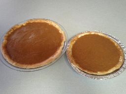 Double-layer pumpkin pie, completed.