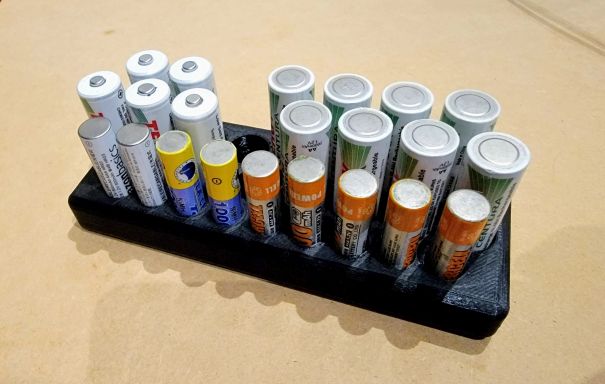 A 3D printed battery holder I designed and made.