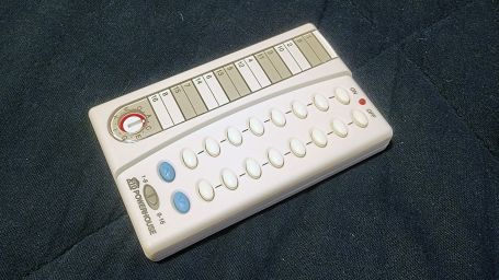 An X10 PalmPad remote.