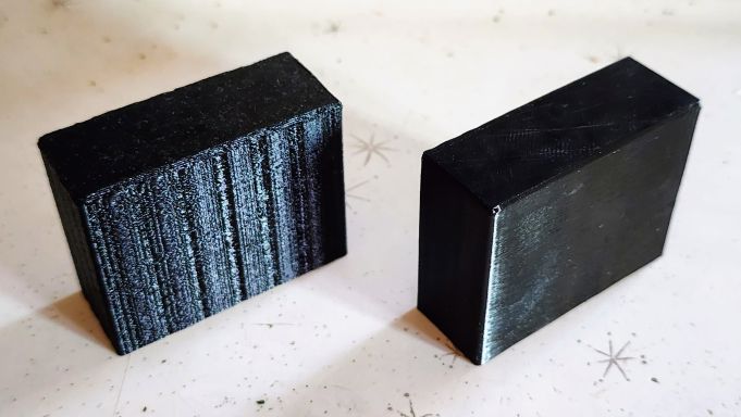 The exact same simple model, printed before and after I figured out the problem.