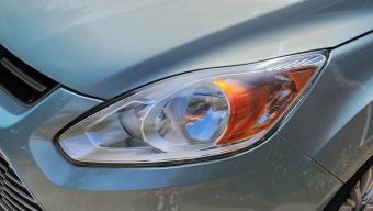 After, right headlight closeup.