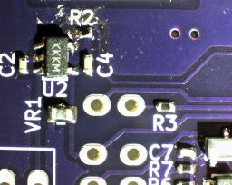 Note resistor R2, which had to be fixed by hand.