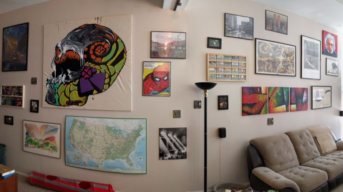 The latest view of my art wall.