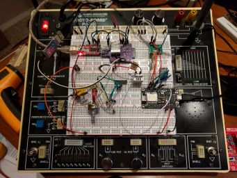 The final tests on a breadboard.