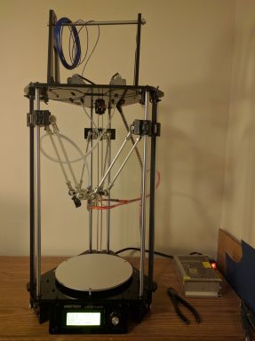The assembled 3D printer.