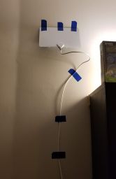 My new OTA TV antenna, taped up in the best place I've found so far.