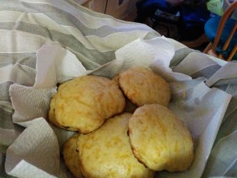 Cheese and garlic biscuits.