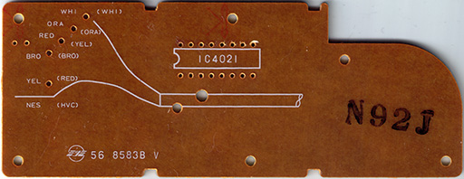 NES-004 PCB: Back side.