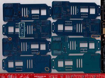 Another more complex board, manufactured by Seeed Studio's Fusion service.  Again, issues highlighted.