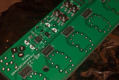 Surface mount parts populated on the PCB.